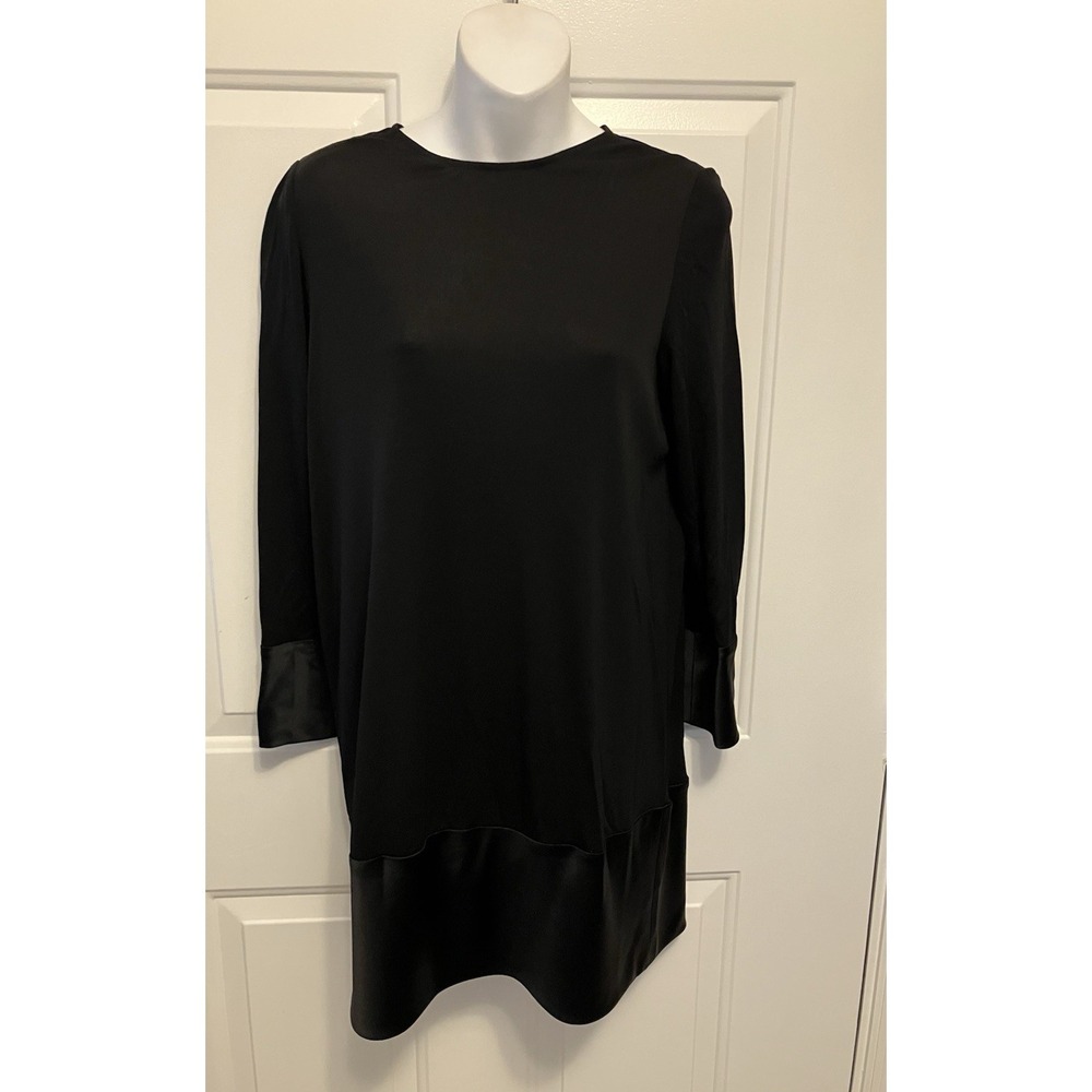 Westcott Fenasci Women's Silk Rayon Black Tunic Top Shirt Size 10 Medium‎